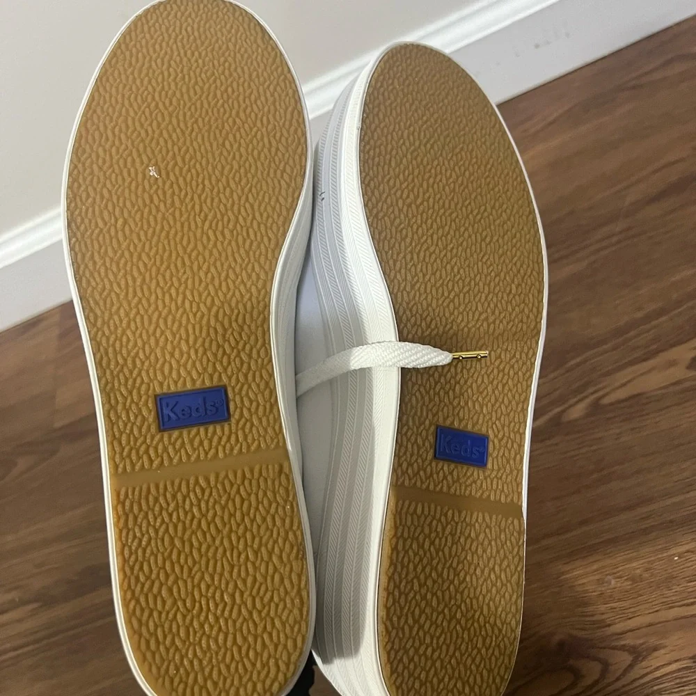 NEW Keds White Triple Up Leather Platform Sneakers Size 9 US $75_5